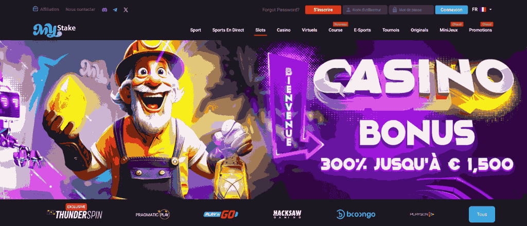 Bonus de bienvenue Mystake