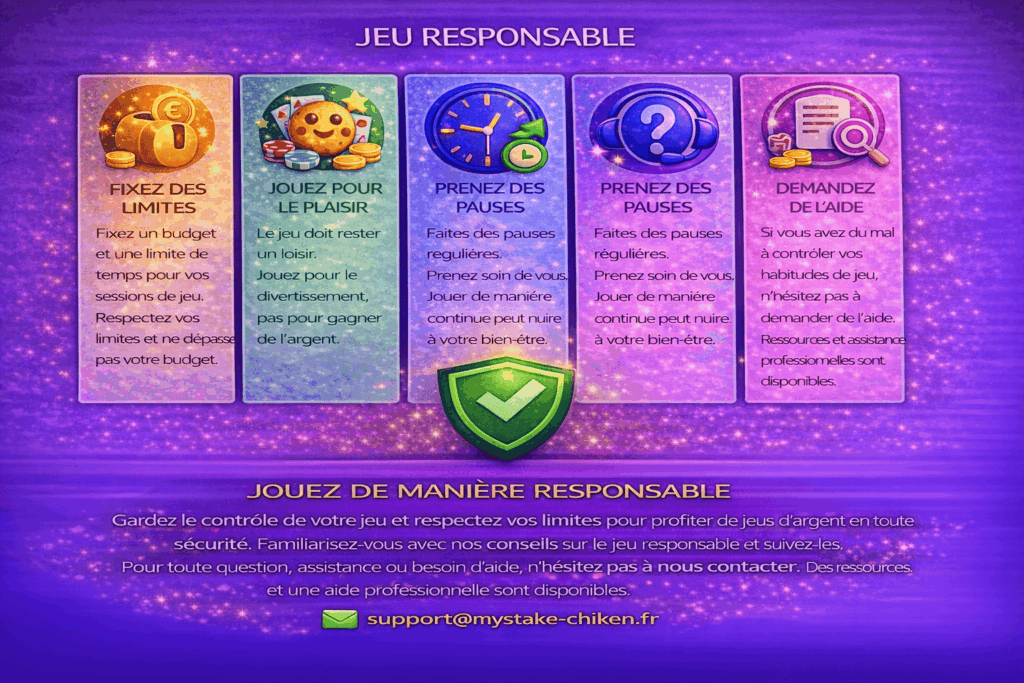 Jeu responsable fixer des limites jouer pour le plaisir faire des pauses demander de l aide support disponible