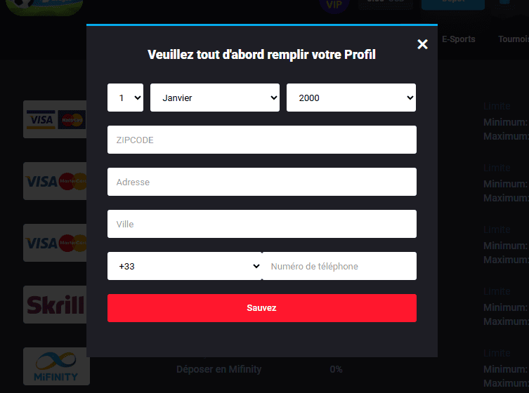 Vérification du profil Mystake