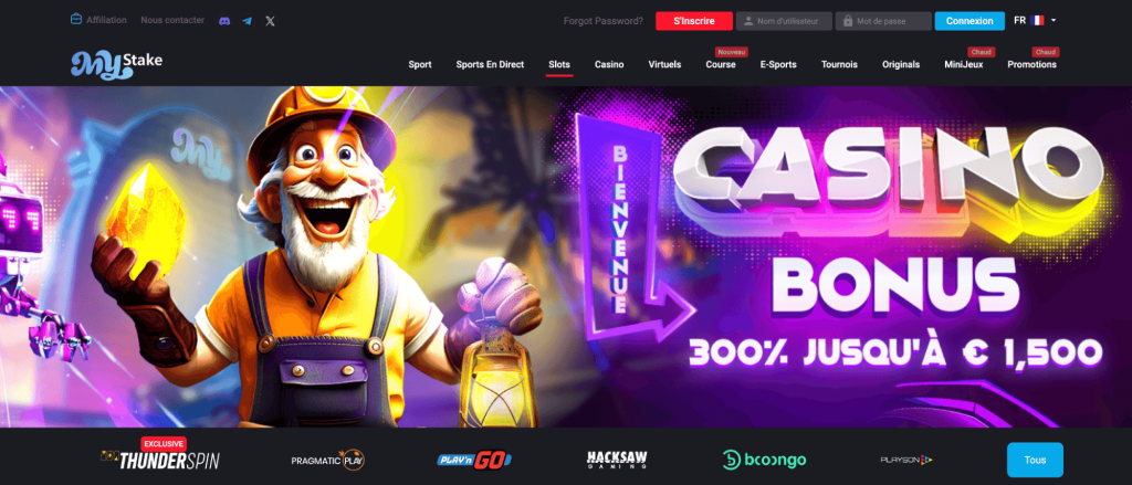 Bonus de bienvenue au Casino Mystake